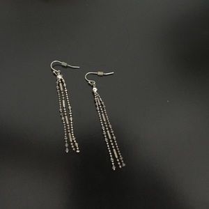 Simple Silver Dangle Earrings